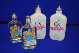 *Four Part Tester Bottles of Calvin Klein One Shoc