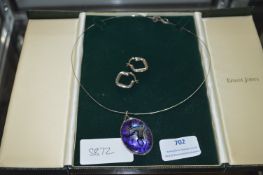 Hallmarked Sterling Silver Necklace and Pendant, p