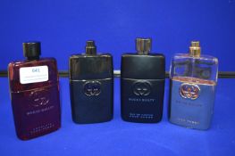 *Four Part Tester Bottles of Gucci Guilty for Men