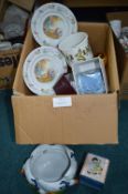 Box Containing Pottery Items Including Wedgwood Be