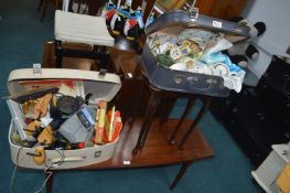 Mahogany Effect Coffee Table, Nest of Tables, and