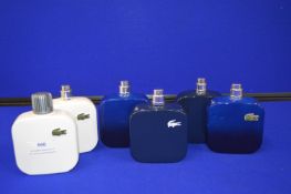*Six Part Tester Bottles of Lacoste Fragrances