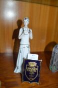 Art Deco Lady Figurine and a French Plaque
