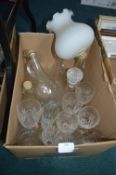 Quantity of Cut Glass Decanters, Wine Jugs, etc.