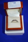 *Platinum & Diamond Ring ~6g gross (central stone