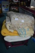 Case of Throw and Vintage Blankets