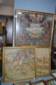 Three Framed Tapestries