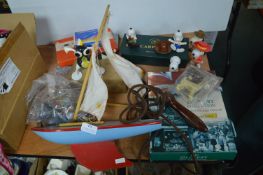 Toy Yacht, Antique Skipping Rope, Model Soldiers,