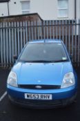 Blue Ford Fiesta Reg: WG53 RHV