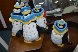 Five Soft Toy Penguins