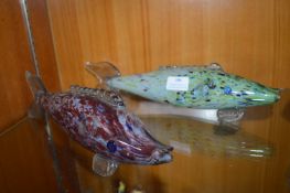 Pair of Murano Glass Fish