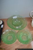 Collection of Uranium Glass Dishes