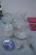Quantity of Glassware, Vases, etc.
