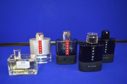 *Five Part Tester Bottles of Prada Fragrances