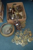Box of Brass Ornament, etc.