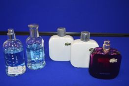 *Five Part Tester Bottles of Fragrances Including