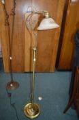 Brass Effect Adjustable Standard Lamp