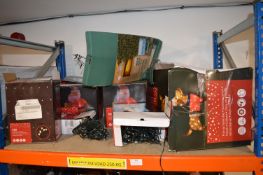 *Shelf of Various Christmas Decorations, Lights, e