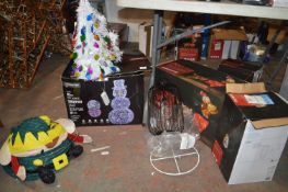 *Acrylic Snowman Sausage Dog, Illuminated Star, La