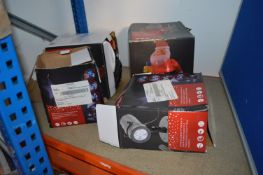 *Two Christmas Projectors and Two Inflatable Santa