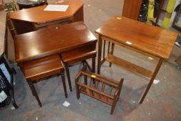 Nest of Three Tables, Retro Paper Rack, and a Smal