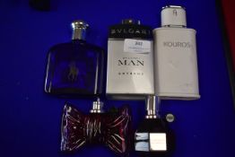 Five Bottles of Assorted Fragrances