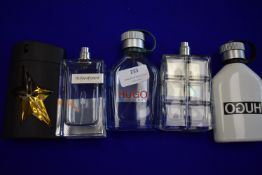 Five Bottles of Assorted Fragrances