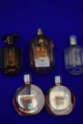 Five Bottles of Assorted Boss Fragrances