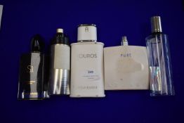 Five Bottles of Assorted Fragrances