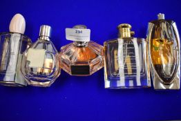 Five Bottles of Assorted Fragrances