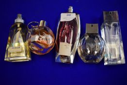 Five Bottles of Assorted Fragrances