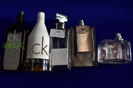 Five Bottles of Assorted Fragrances