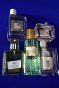 Five Bottles of Assorted Fragrances