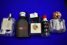 Five Bottles of Assorted Fragrances