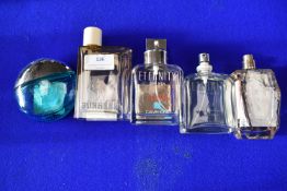Five Bottles of Assorted Fragrances