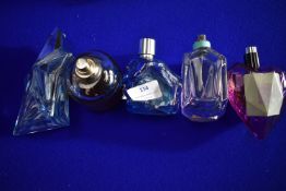 Five Bottles of Assorted Fragrances