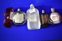 Five Bottles of Assorted Fragrances
