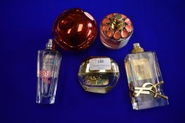 Five Bottles of Assorted Fragrances