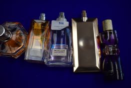 Five Bottles of Assorted Fragrances