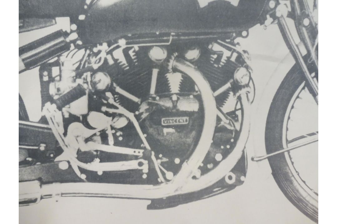 A very large circa 1970s scale study of a Vincent in side profile, 73 1/4 x 42". - Image 2 of 6