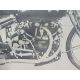 A very large circa 1970s scale study of a Vincent in side profile, 73 1/4 x 42". - Image 2 of 6