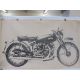 A very large circa 1970s scale study of a Vincent in side profile, 73 1/4 x 42". - Image 1 of 6