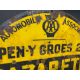 An AA circular yellow and black enamel road/village sign for Nazareth, made by Franco, older amateur - Image 2 of 5