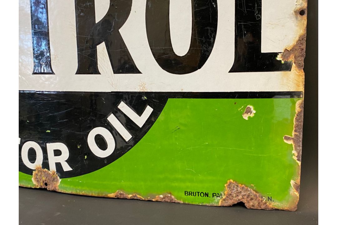 A Wakefield Castrol Motor Oil rectangular enamel sign, the scarcer green version, by Bruton of - Image 5 of 7