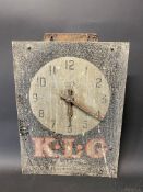 A KLG advertising Smiths Sectric aluminium fronted wall clock, 10 1/2 x 14