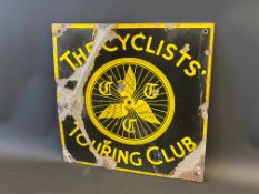 A Cyclists' Touring Club enamel sign, 16 x 16