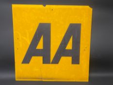 An AA plastic sign, 27 1/2 x 27 1/2