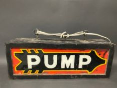 A PUMP illuminated directional lightbox, 20