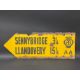 An AA double sided directional enamel sign, pointing towards Sennybridge and Llandovery, 30 x 11". - Image 2 of 2
