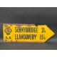 An AA double sided directional enamel sign, pointing towards Sennybridge and Llandovery, 30 x 11". - Image 1 of 2